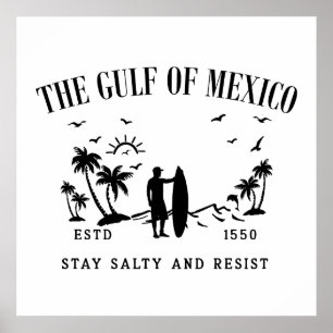 Poster Golfe du Mexique reste salé et résiste