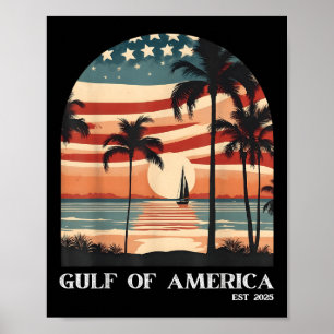 Poster Golfe Rétro De L'Amérique Est 2025 Hommes Américai