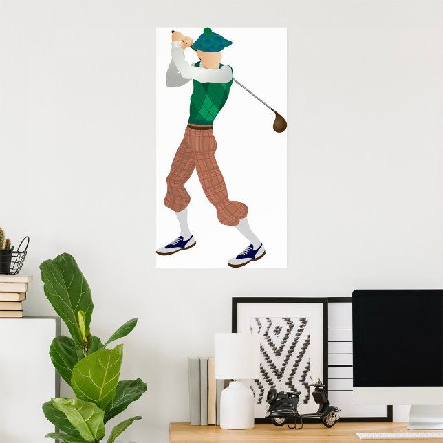 Poster Golfeur bien habillé (Créateur téléchargé)