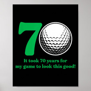 Poster Golfeur de 70 ans _ Golf Golf 70e anniversaire