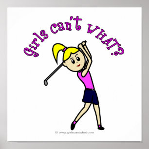 Poster Golfeur de femme légère