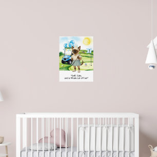 Poster Golfeur sur le green pour les amoureux du chat sia