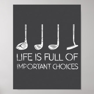 Poster Golfing Men Srts Funny Golfer Golf 