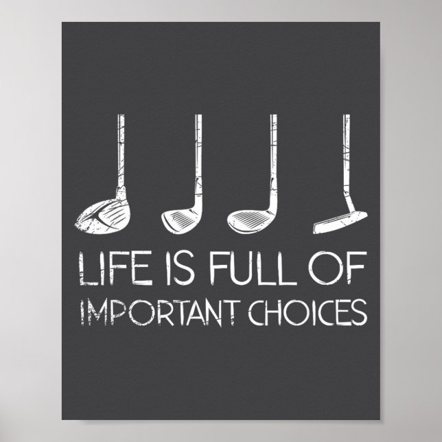 Poster Golfing Men Srts Funny Golfer Golf  (Devant)