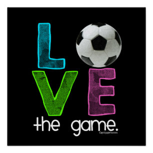 Poster Golly Girls : Soccer - Love the Game