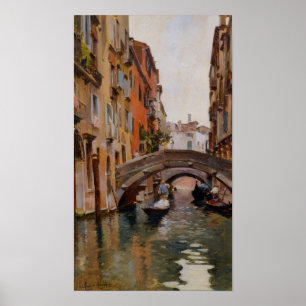 Poster Gondola Sur Un Canal Vénitien