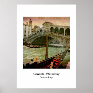 Poster - Gondola Waterway Venise Italie