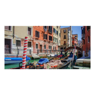 Poster gondole traditionnelle à Venise