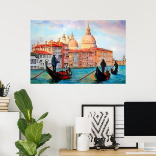 Poster Gondoles de Venise