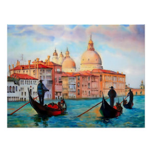 Poster Gondoles de Venise