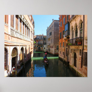 Poster Gondolier à Venise, Italie
