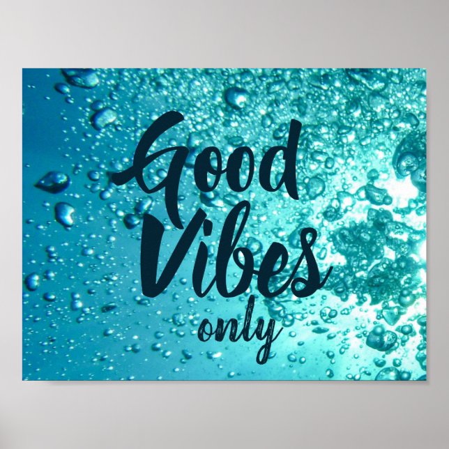 Poster Good Vibes et Cool Blue Water (Devant)