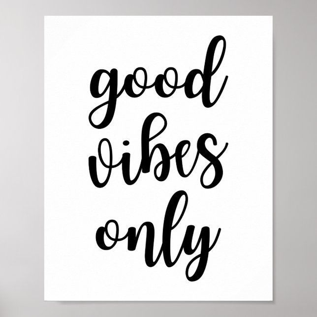 Poster Good Vibes Only (Devant)