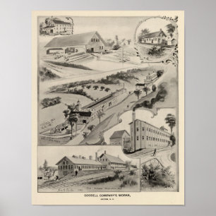 Poster Goodell Co's Works, Antrim, NH