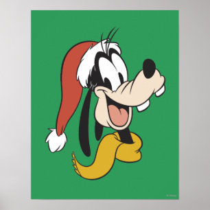Poster Goofy avec Santa Hat