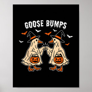 Poster Goose Bumps Canard Camping Halloween drôle Vintage