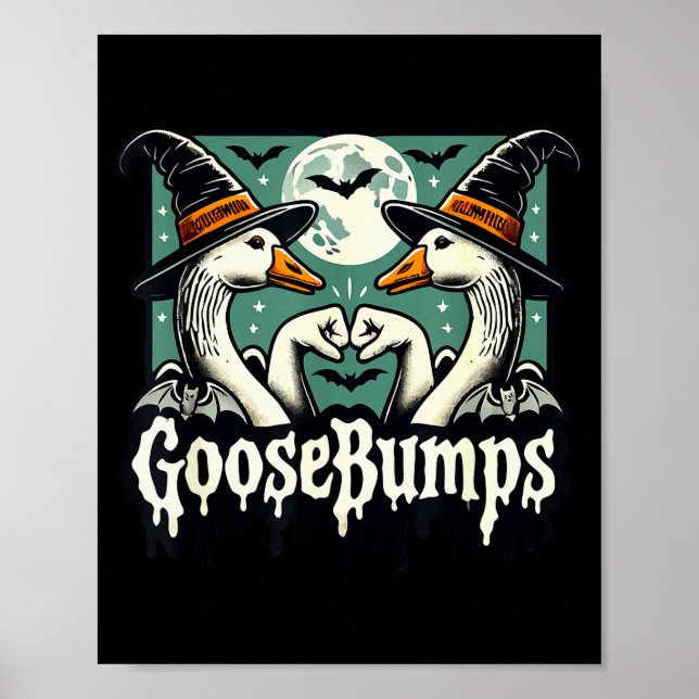 Poster Goose Bumps Goosebumps Funny Geese Fist Bump Hallo (Devant)