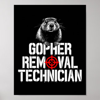 Poster Gopher Chasse Trip Gopher Chasseur Fournitures Gop