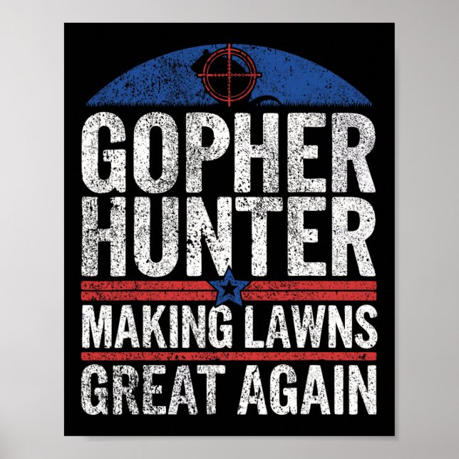 Poster Gopher Hunter Fabriquant Des Pelouses Super I Goph (Devant)