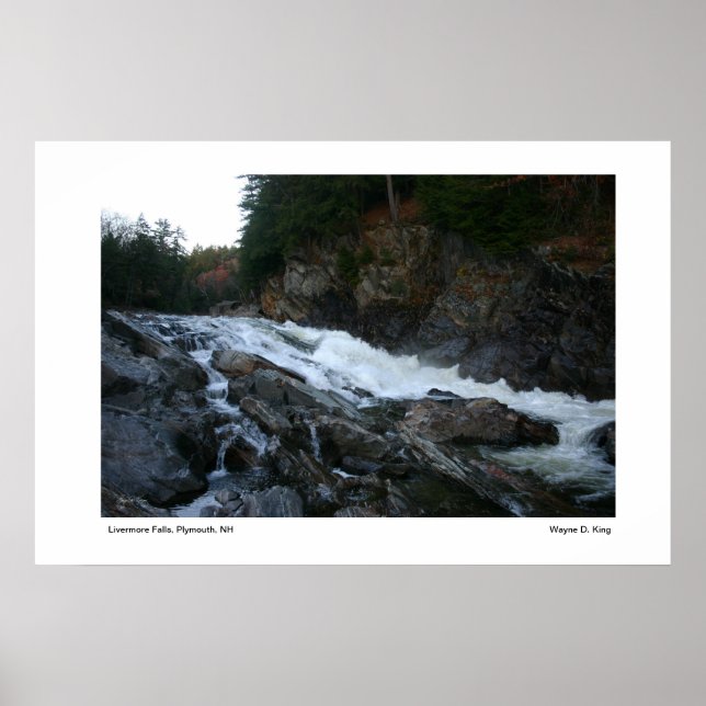 Poster Gorge Livermore Falls, Plymouth, NH (Devant)