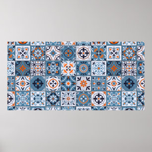 Poster Gorgeous seamless pattern in a fashionable color p