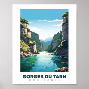 Poster Gorges du Tarn - France - illustration