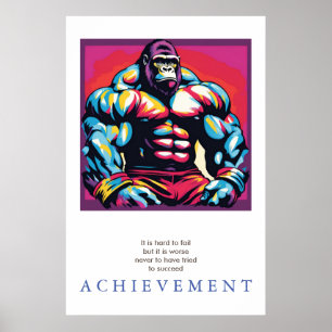 Poster Gorilla Bodybuilder motivation