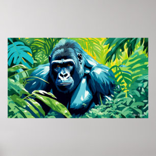 POSTER GORILLA DANS LA FORÊT DE PLUIE 5