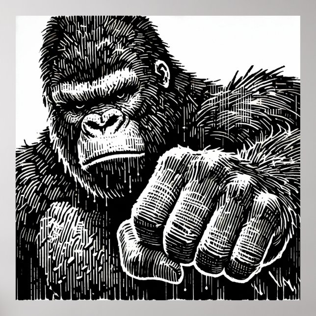 Poster Gorilla Silverback (Devant)