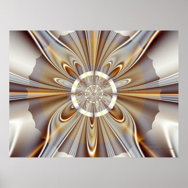 Poster Gossamer Beau art Abstrait Fractal (Devant)