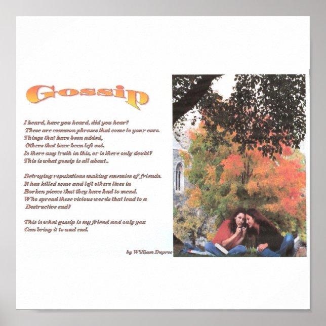 Poster Gossip 001 (Devant)