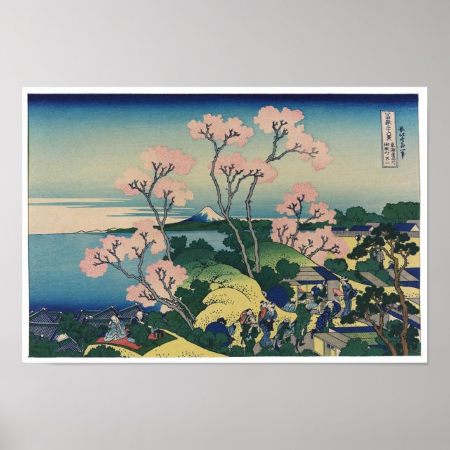 Poster Goten-yama Hill Hokusai Art japonais (Devant)