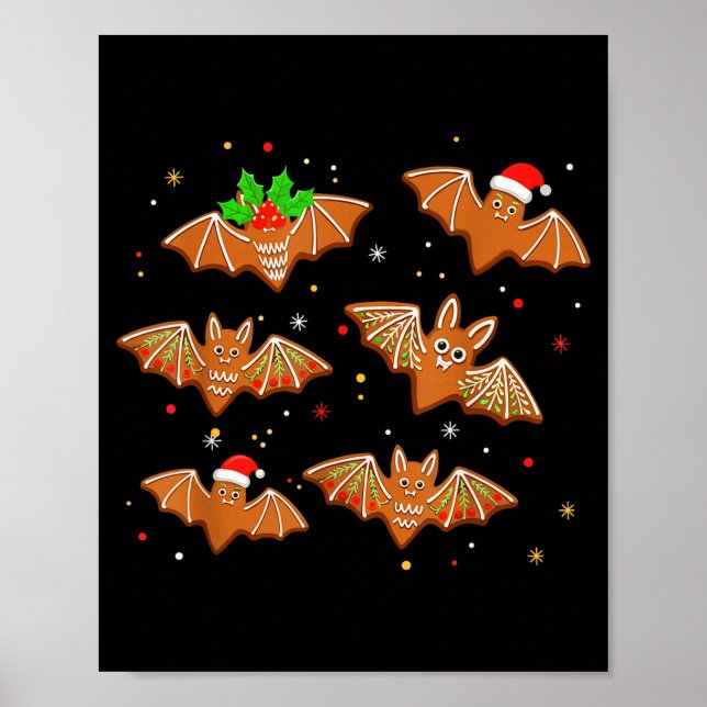 Poster Goth Christmas Shirt For Kids, Soky Cute Bat Ginge (Devant)