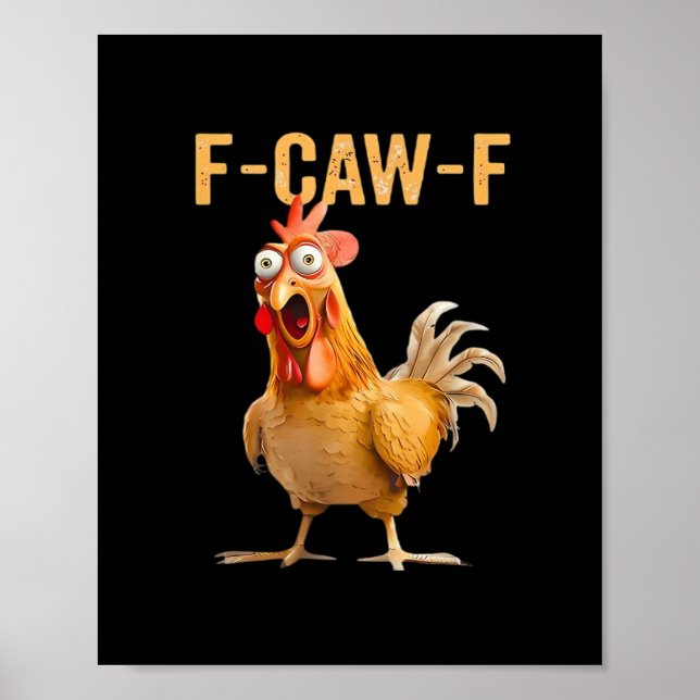 Poster Gothic Funny Humor Crow F-Caw-F (Devant)