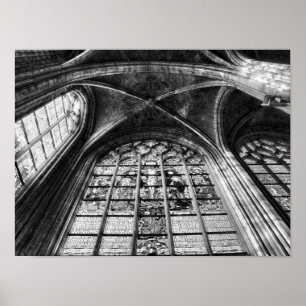 Poster Gothic interior of church