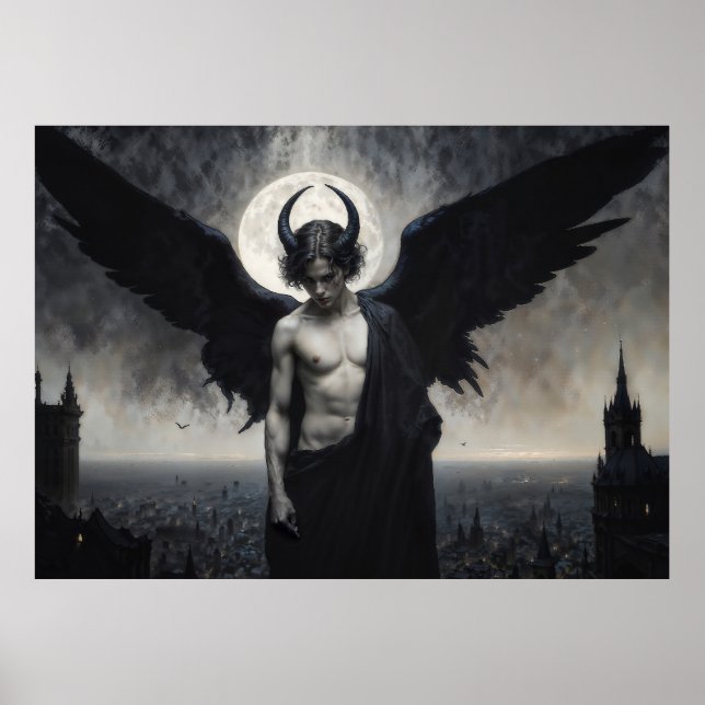Poster Gothic Portrait of Lord Lucifer (Devant)