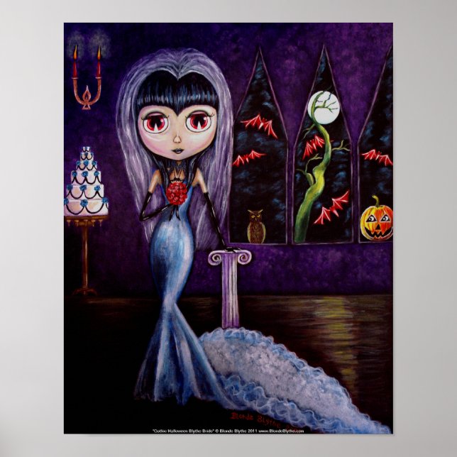 Poster gothique de mariée d'Halloween (Devant)