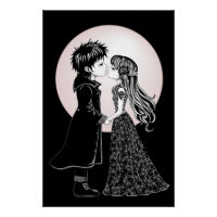 Gothique Emo Enfants Kiss Valentine's Day