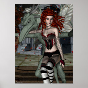 Poster Gothique Fae Series BRIDGETTE Imaginaire Art
