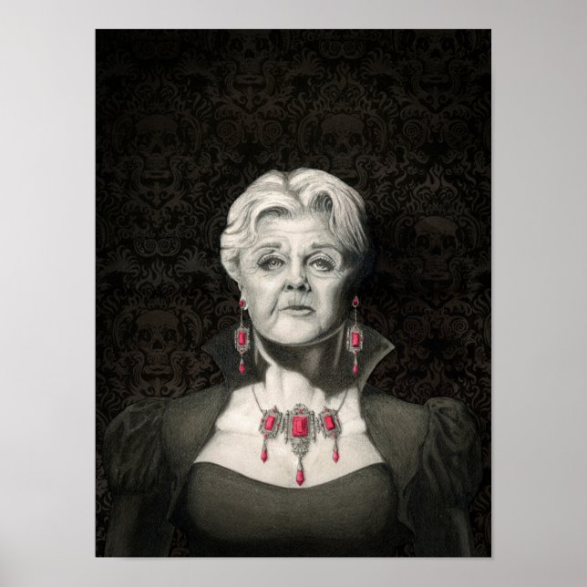 Poster gothique foncé et encre Angela Lansbury (Devant)