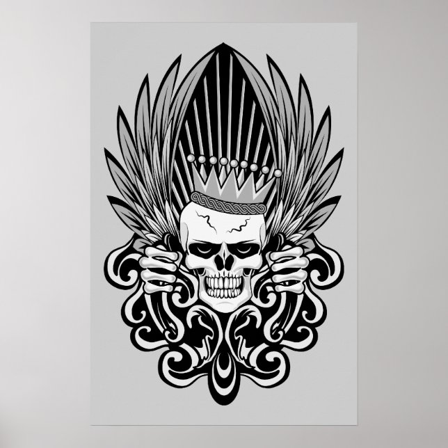 Poster Gothique King Skull (Devant)