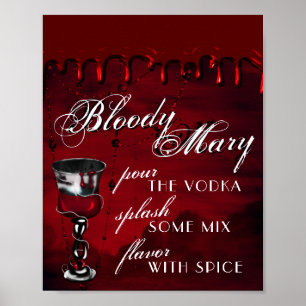 Poster Gothique Luxe   Black and Red Bloody Mary Drink