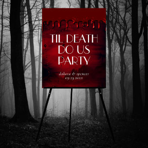 Poster Gothique Luxe   Black Red Bloody Drift Gore Welcom