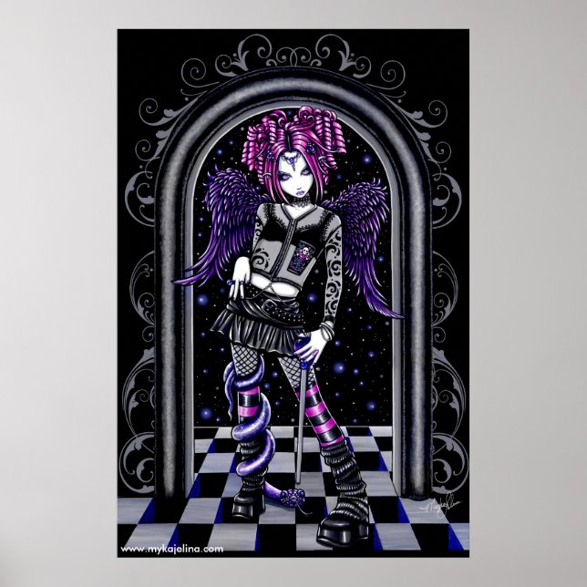 Poster gothique Natasha Rose Tattoo Angel (Devant)