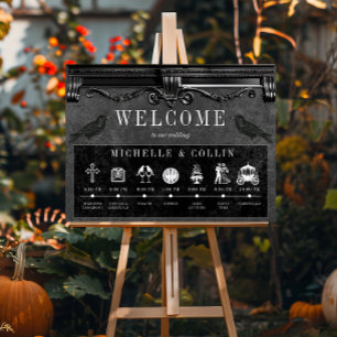 Poster Gothique noir Ravens Ordre des événements Mariage