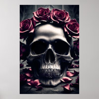 Gothique Rose foncé et crâne