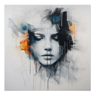 Poster Gouache Abstraite