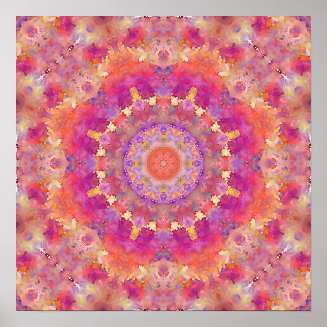 Poster Gouache Mandala 1 (Devant)
