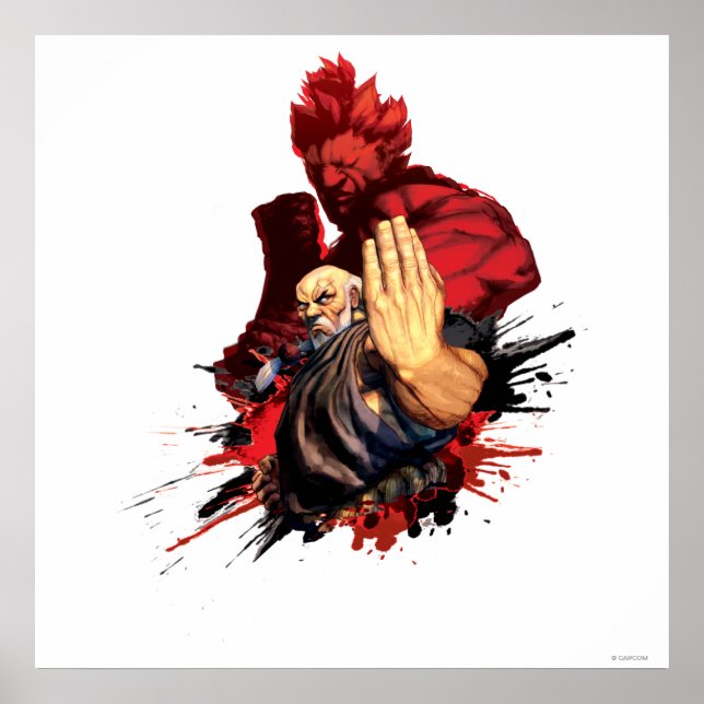 Poster Gouken Vs. Akuma (Devant)