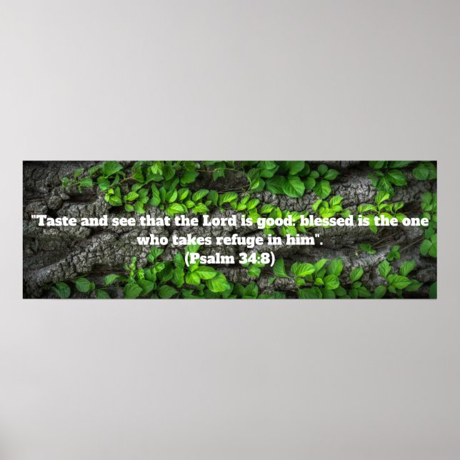 Poster Goûter & Voir La Citation De Bible Inspirante (Devant)